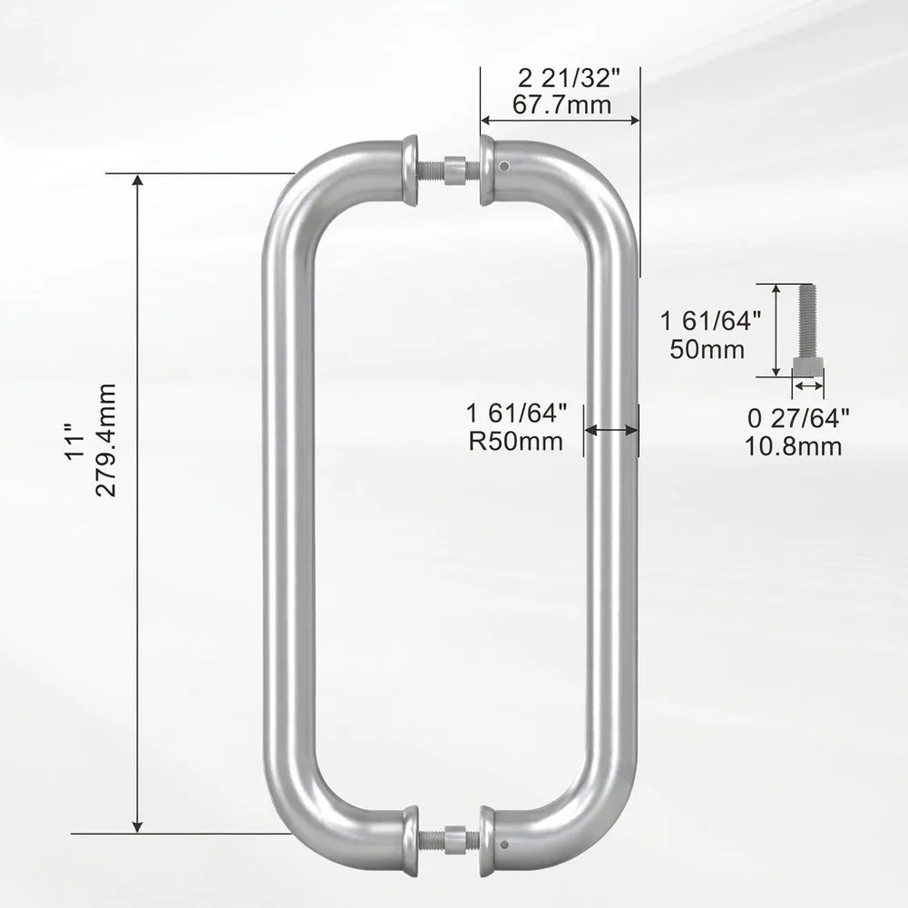 Stainless Steel Door Pull Handle for Barn Doors Sliding Doors Garage Doors and Interior Applications 304 Grade