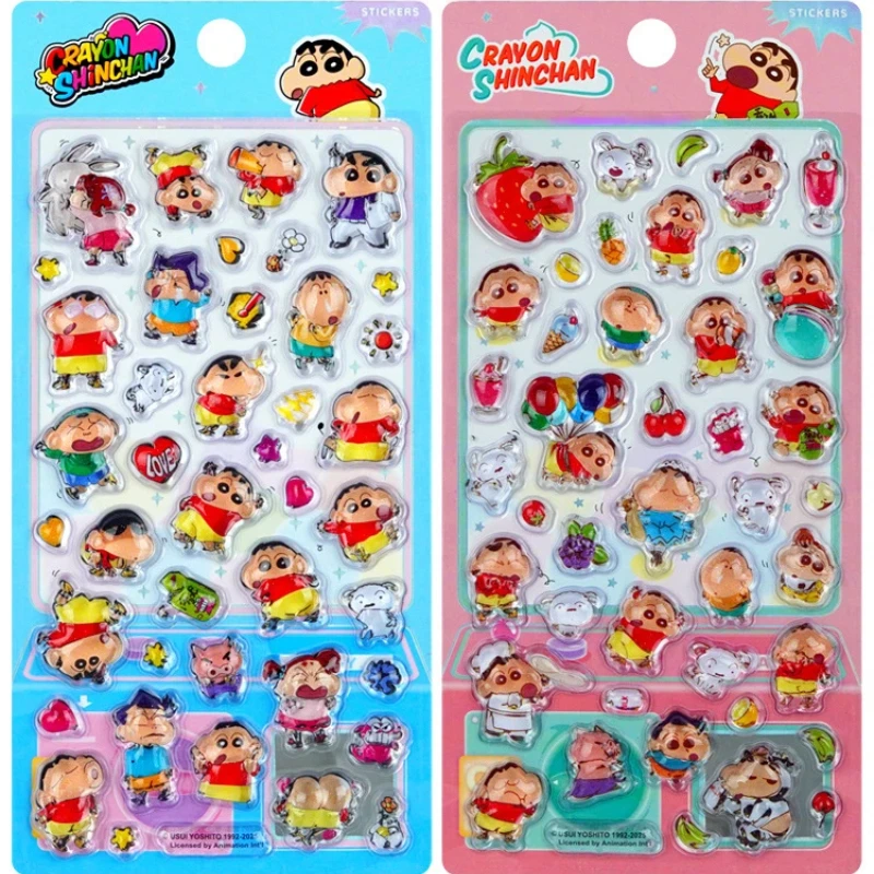 2026*Kawaii Crayon Shin-Chan Kristall 3d Geprägte Aufkleber Nette Diy Telefon Fall Wasser Tasse Dekorative Aufkleber Student brieftasche Aufkleber