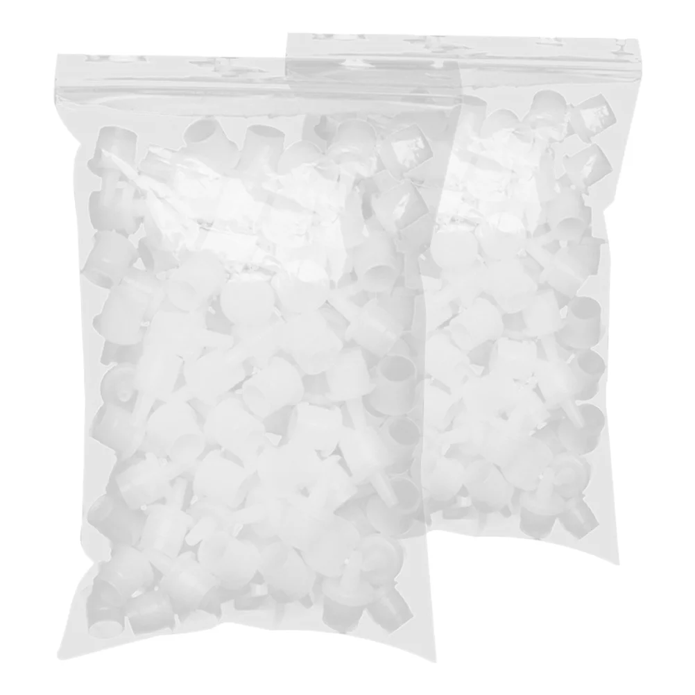 

200Pcs Eyelash Glue Bottle Plugs Replacement Universal Lash Glue Nozzle Caps Adhesive Bottle Caps for Salon Extensions Tools
