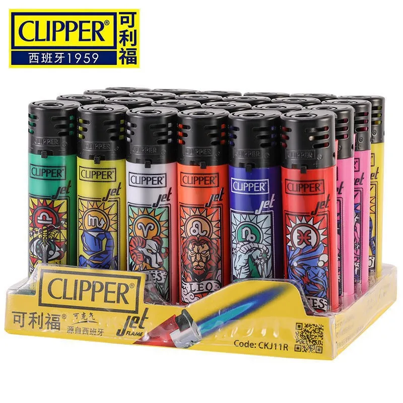 

24pcs Clipper Lighter Windproof Lighter Inflatable Explosion-proof Disposable Electronic Lighter Macarone Lighters Smoking