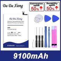 DaDaXiong  New 9100mAh Bateria for HOMTOM S99 S8 HT70 HT50 S9 Plus Free Double-Sided Tape Sticker