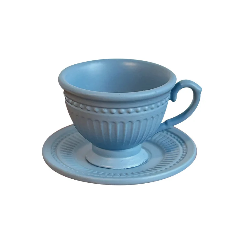 1:12 Tazza da caffè francese in miniatura Accessori per casa delle bambole Aspetto di alta qualità Mini set di piatti da portata Decorazione della casa da gioco