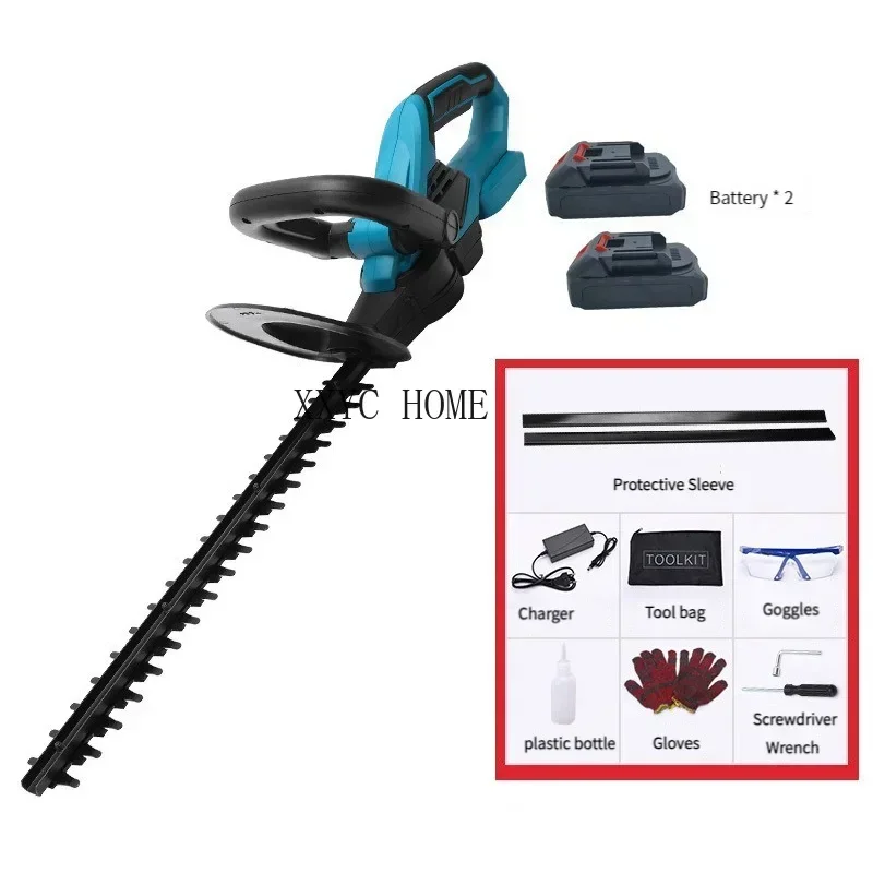 24V Cordless Grass Hedge Trimmer Electric Pruning Household Lawn Mower Grass Shear Lithium-ion Rechargeable Garden Tool Machine