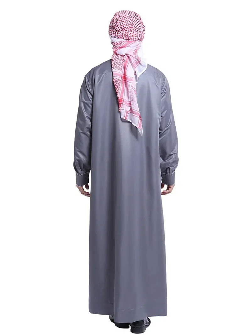 Traditional Muslim Men Jubba Thobe Islam Clothing Ramadan Abaya Thawb Long Robe Saudi Musulmane Caftan Jubah Dubai Arabic Dress