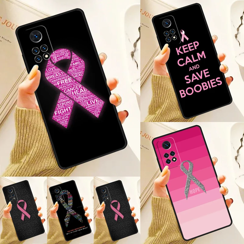 Girly Breast Cancer pink Ribbon Amazing Case For Samsung Galaxy S24 Plus S23 S20 S21FE Lite S22 Ultra Note 20 S9 S10 Phone Coque