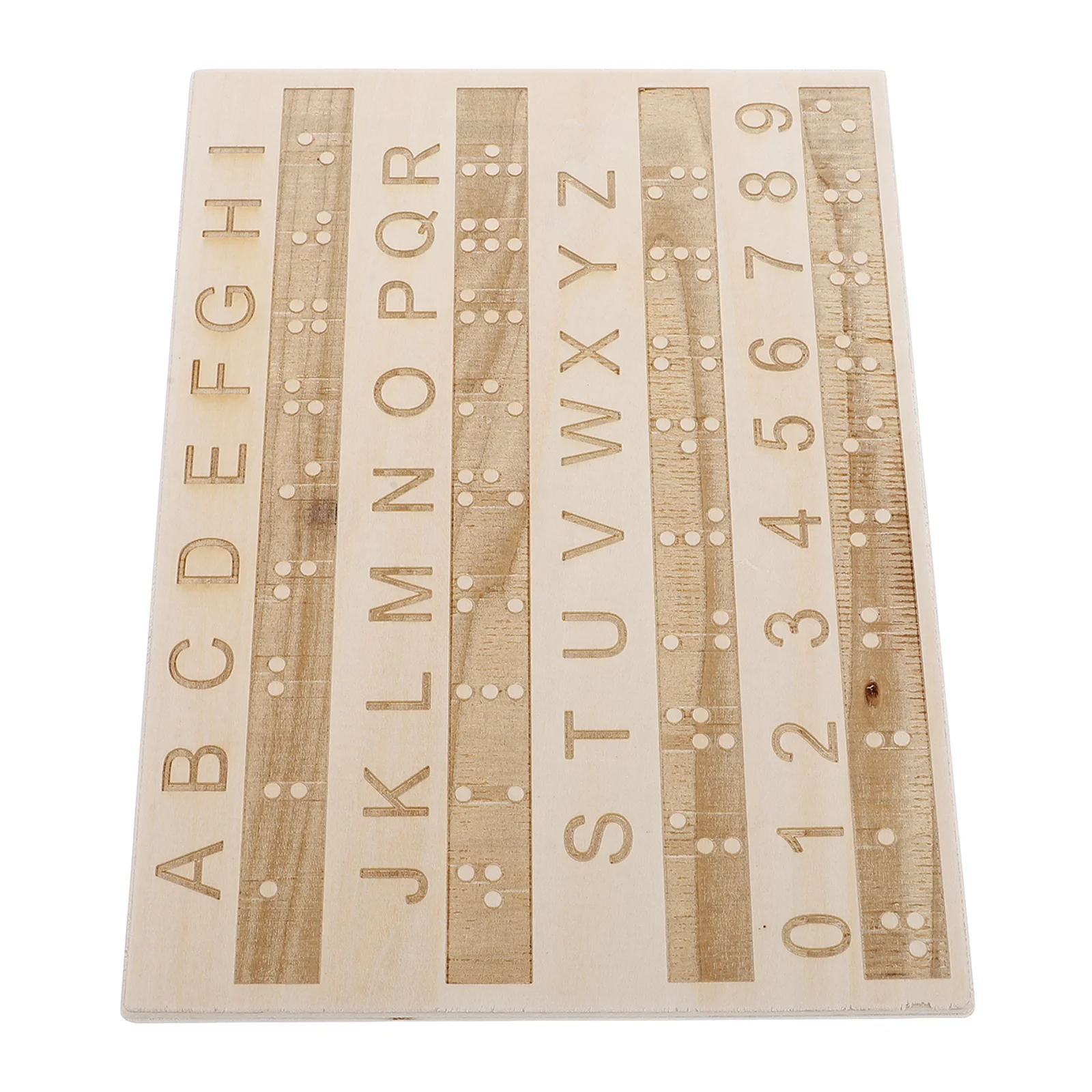 

Braille Alphabet Number Tracing Board Wooden Educational Tool For Blind Montessori Learning Aid Braille For Beginners