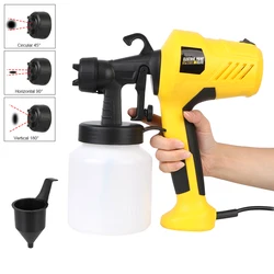 800 ML Large Capacity with Paint Pot Power Tools Electric Paint Sprayer Flow Control Airbrush High Power EU Plug