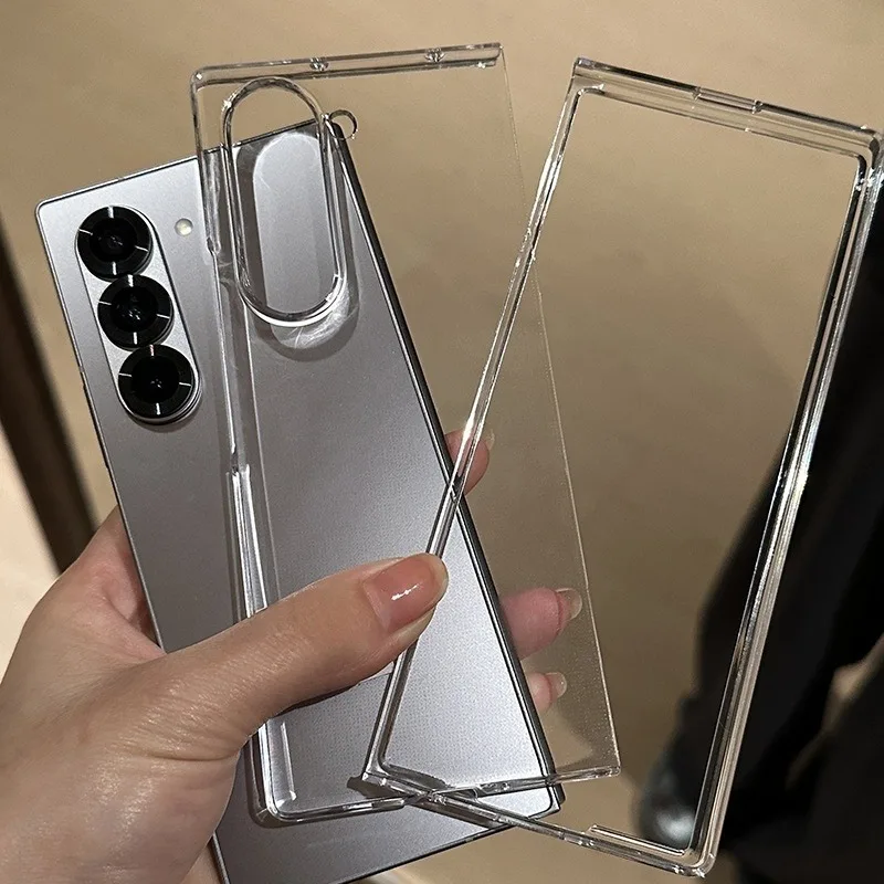 Clear Case For Samsung Galaxy Z Fold 8 Ultra Scratch Resistant Hard PC Front Back PLL Bumper For Samsung Z Fold 8 7 6 5 4 3 Cove