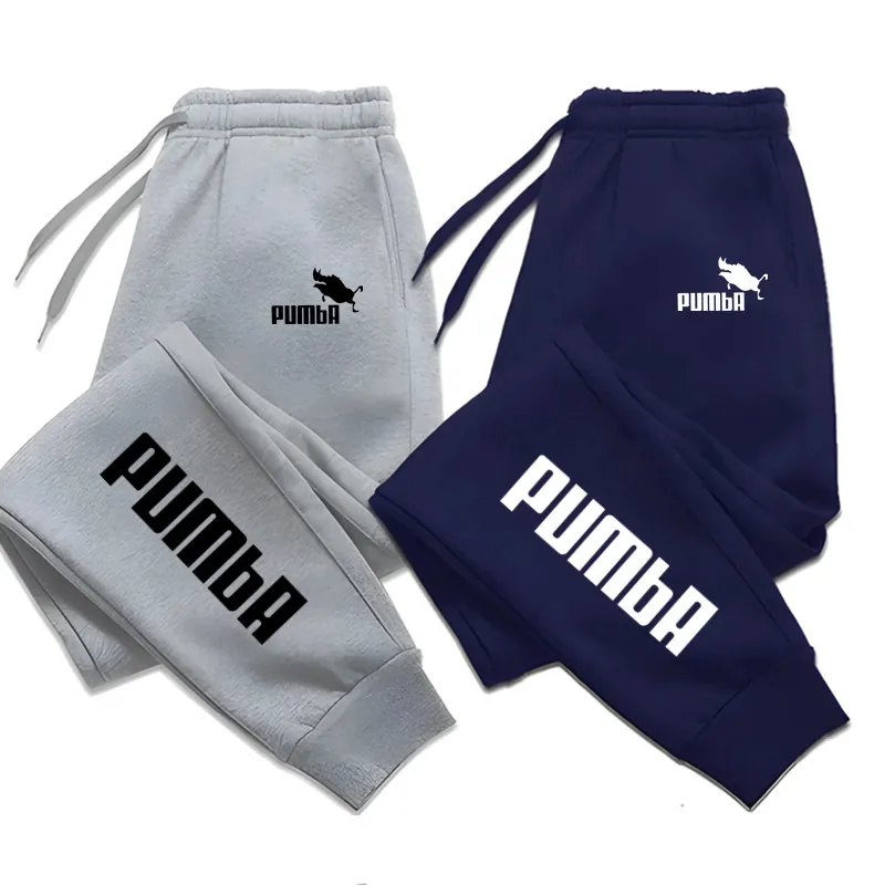 Pumba Print Mens Pants Autumn/Winter New Men's Clothing Trousers Sport Jogging Fitness Run Harajuku Streetwear