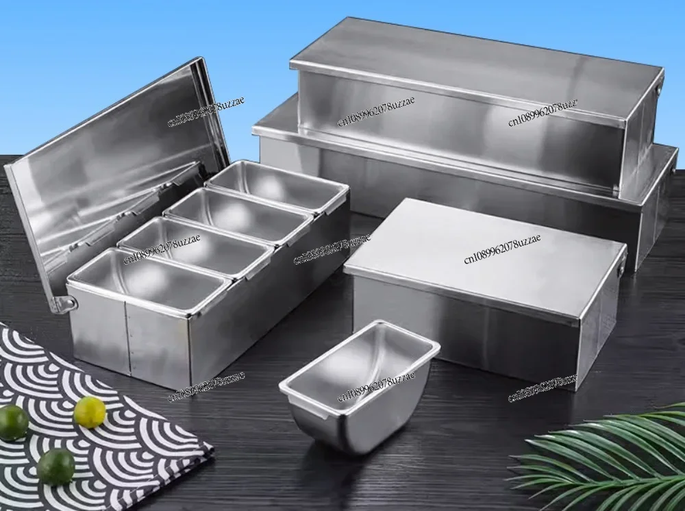 Sealed Flip Type Condiment Organizer Anti Rust Storage Box For Snack And Dish Preparation