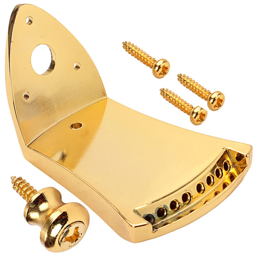 

1Set 8 String Mandolin Tailpiece Arched Top Metal Triangle Bridge Zinc Alloy for Enhanced Volume Sustain Fast String Change