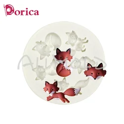 Mini Fox Silicone Cake Mold Animal Fudge Chocolate Fondant Mould Diy Clay Gumpaste Resin Molds Cake Decorating Tools Accessories