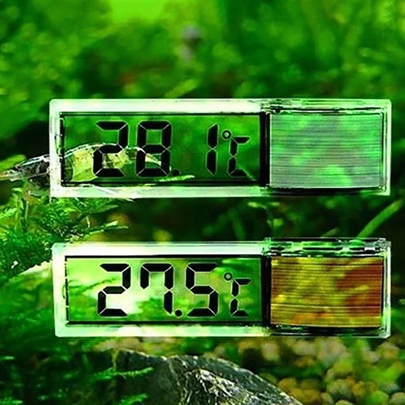 Aquarium Thermometer 3D Digital LCD Electronic Fish Tank Temperature  Measurement Fish Turtle Temp Meter Aquarium Decoration