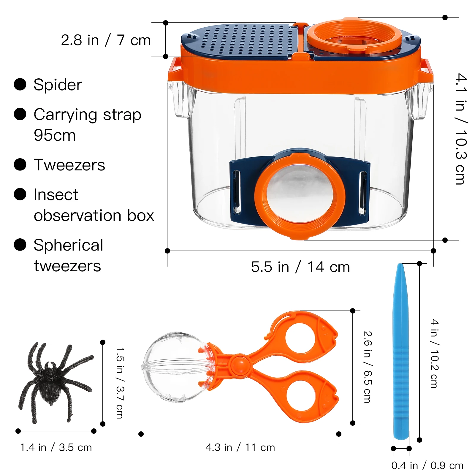 1 Set Insect Box Kit Viewer Container Critter Magnifying Cage Kids Magnifier Catcher Collecting Catching Collection Survival Box