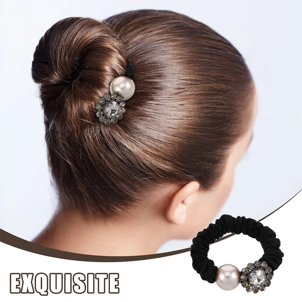 

2Pcs Sparkly Rhinestone Hair Ties Elegant Flower Design Ponytail Holders Crystal Hair Ropes Bling Accessories for Women Girls