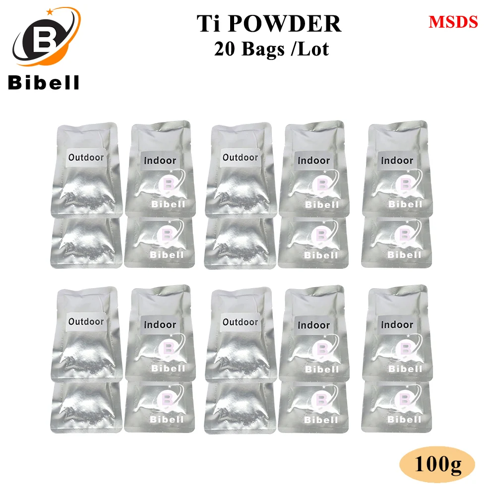 20 Bags  Cold Spark Consumable Powder MSDS Certification Composite Ti Powder 100g/bag for Cold Fountain Sparkler Ti