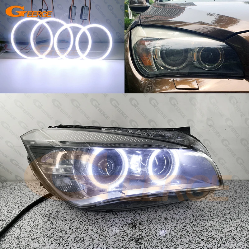 

For BMW X1 E84 2009 2010 2011 2012 2013 2014 2015 Excellent DRL Day Light Ultra Bright COB Led Angel Eyes Kit Halo Rings