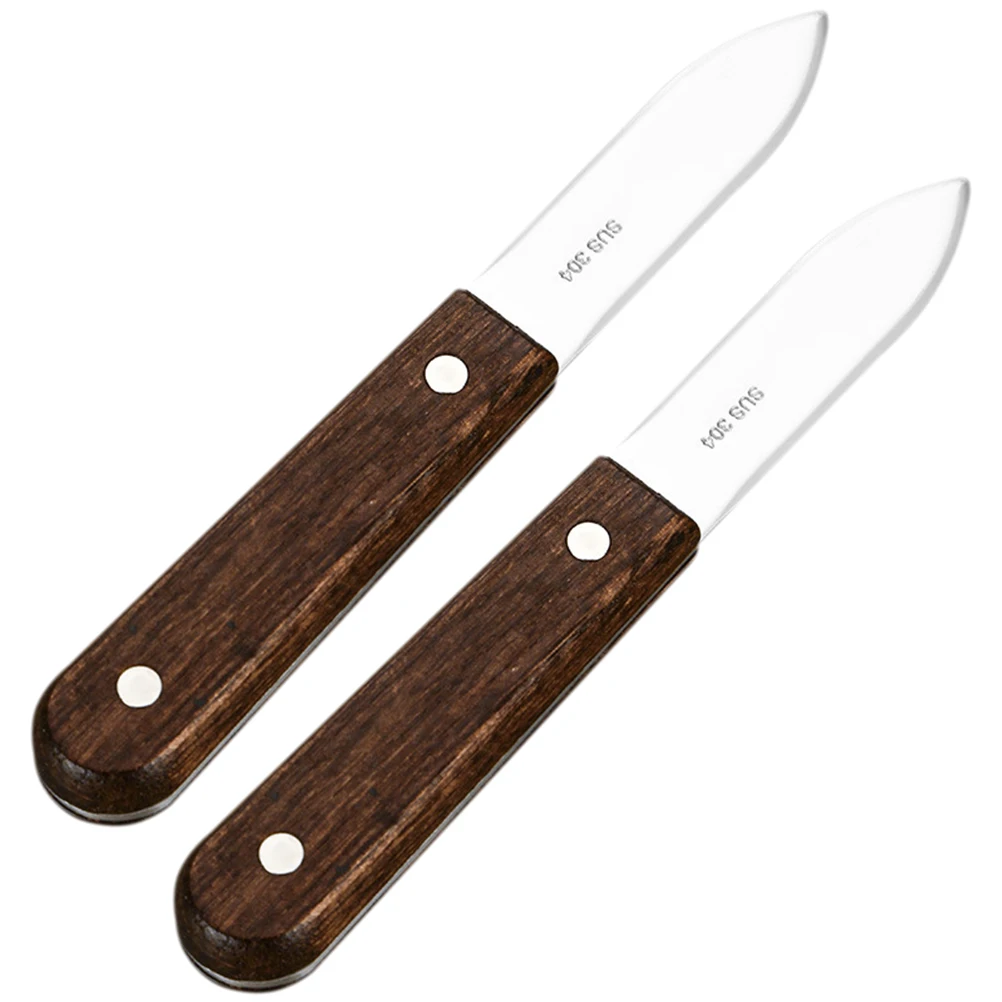 

Oyster Knife 304 Stainless Steel Walnut Wood Compact Lightweight Easy Storage Safe Use Party Picnic BBQ Travel Seafood Opener