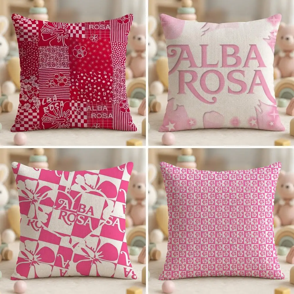 Fashion Brand A-Alba RosaS Cushion Cover Ultra Soft Throw Pillow Cover Skin Friendly for Sofa Bed Home Decor Gift