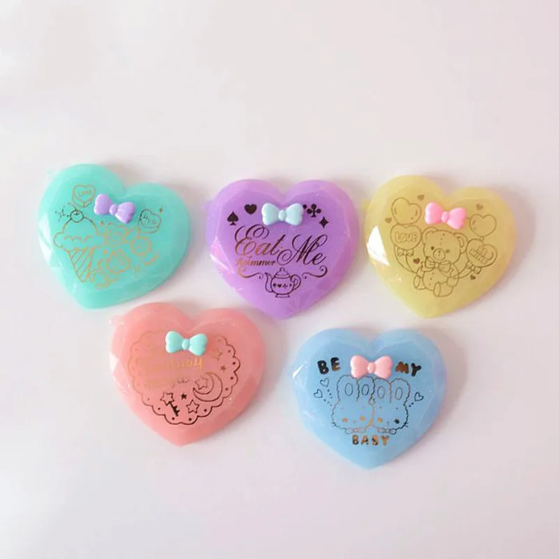 Hot Women Girl Folding Hair Brush with Mirror Compact Pocket Size Travel Comb Heart Shaped Gift Cute Mini Pocket Mirror