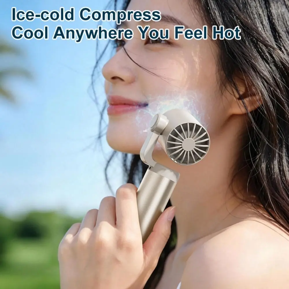 

Semiconductor Cooling Metal Gimbal Cooling Fan Powerful Wind Quiet Operation Portable Cooling Fan 5 Levels for 5W/3000mAh