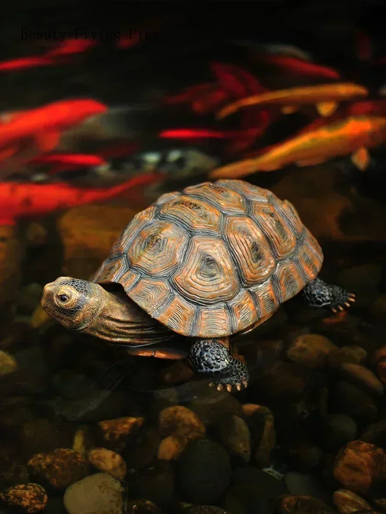 Simulation animal animal turtle ornaments garden outdoor courtyard Pool Pond Rockery Fish Tank Decorative Resin Sculpture