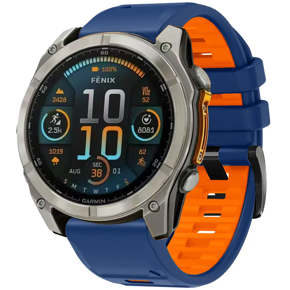 Official QuickFit Watchband For Garmin Fenix E 8 7X 7 6 6X/Epix Pro Gen 2 51mm 47mm/Tactix 26mm 22mm Silicone Strap Watch Band