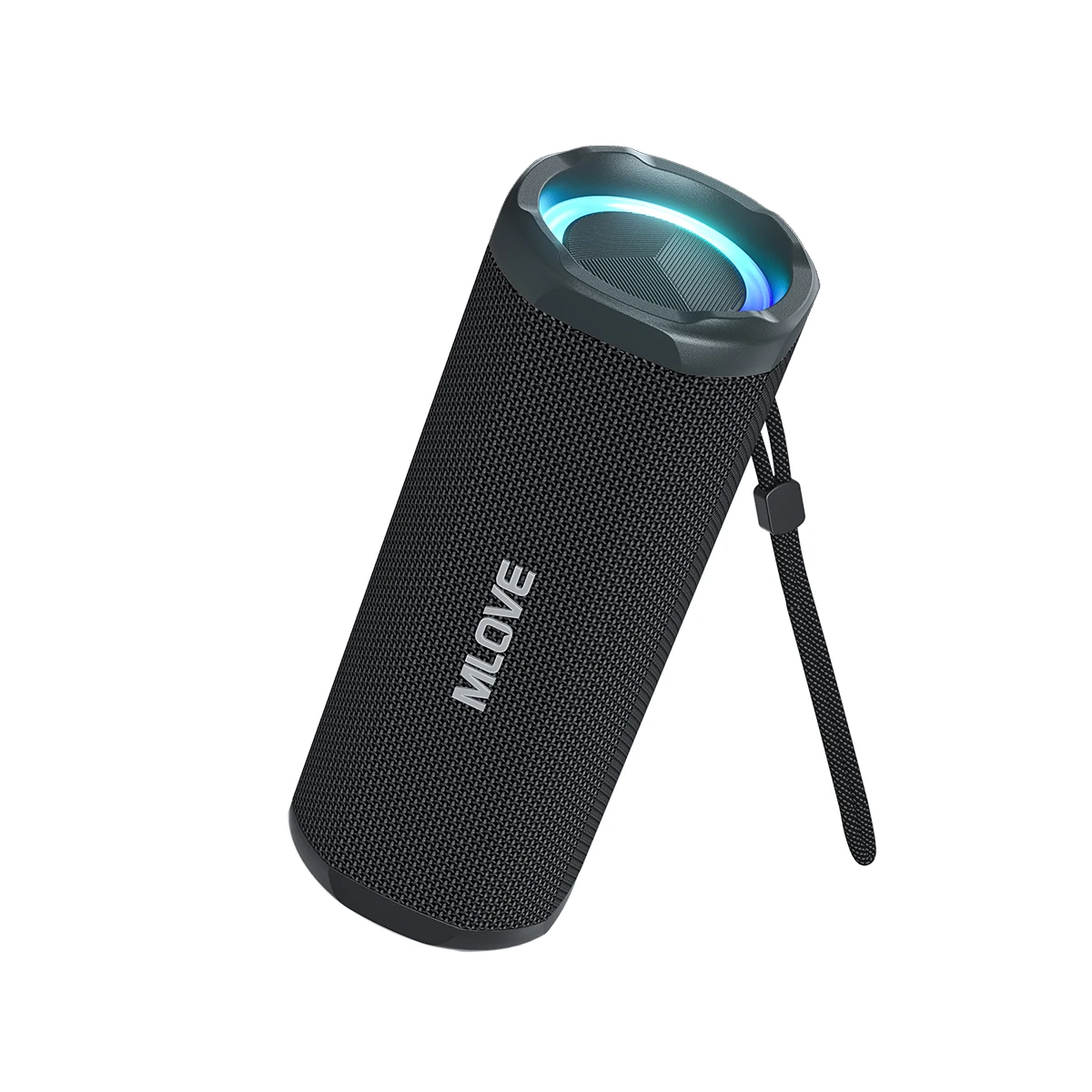 MLOVE-P2 Alto-falante Bluetooth portátil, alto-falantes duplos, luzes RGB, IPX7 à prova d'água, conexão TWS, 5.3