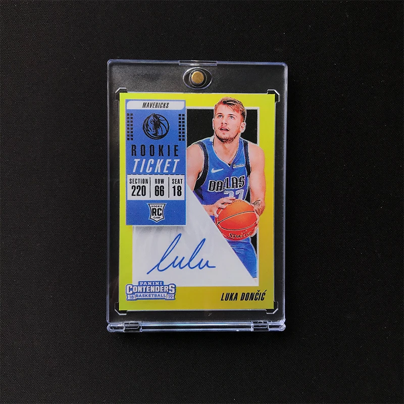 2019 Panini Tickets Luka Doncic Doncic Rookie RC Signature Gold Folding Diy Homemade Cards Gift Collection