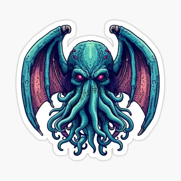 Cthulhu Great Old Ones Octopus Monster Tentacles PVC Sticker for Decorate Wall Car Bicycle Window Helmet Decal Accessories