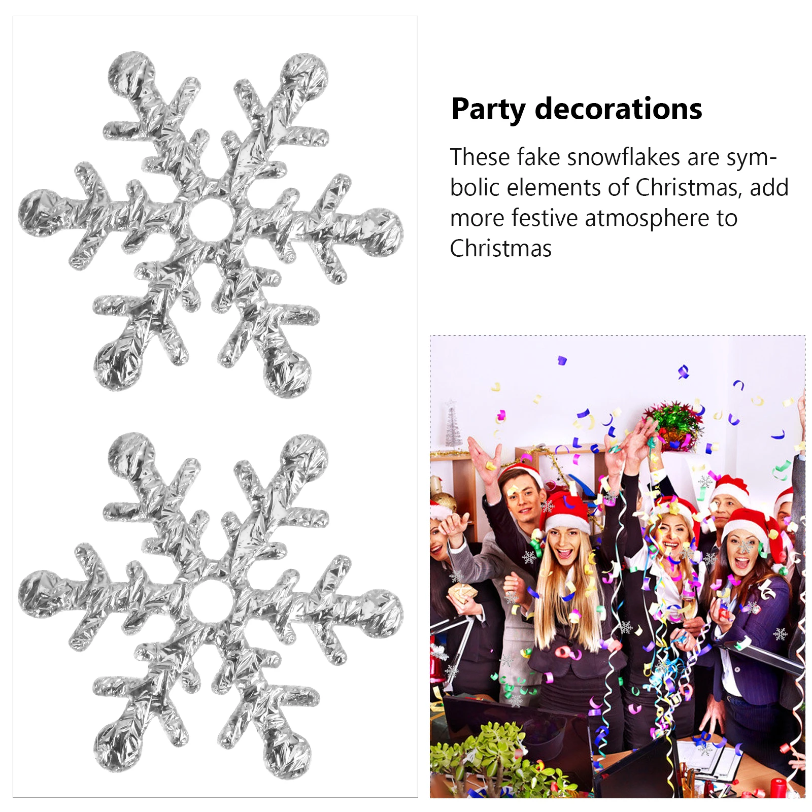 

Snowflake Table Decorations Snowflakes and Confetti Silver Glitter Delicate Stars