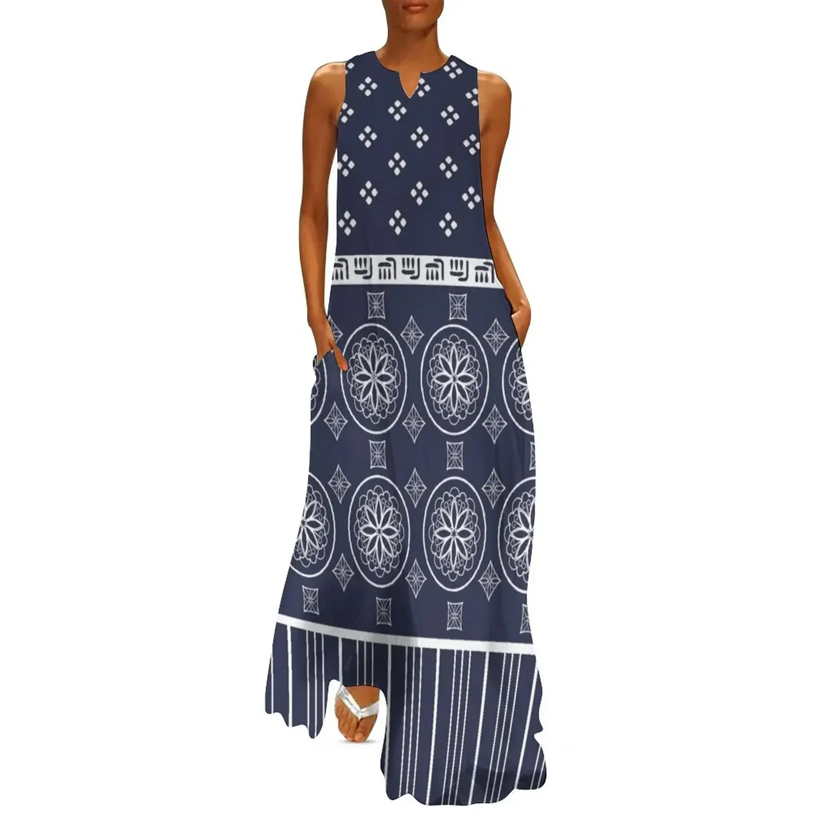 

Japanese Classic Design Patchwork Blue Long Dress dresses for womens birthday dresses for women womens dress Dress