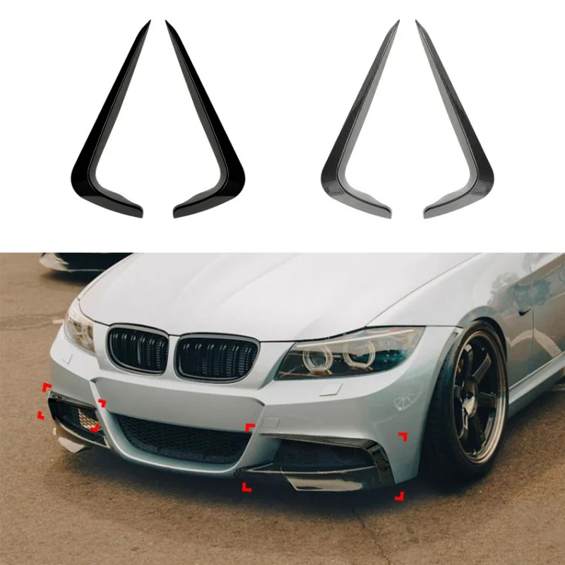 

For BMW 3 Series E90 E91 320i 330i 316i 318i 335i M Sport Pre-LCI 2009-2012 Front Bumper Lip Canard Splitter Diffuser Fog Lamp