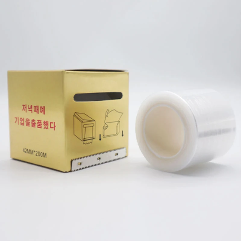 Cnk 42Mm/200M Wimper Plasticfolie Transparante Valse Wimpers Extensie Tool Professionele Ooggebruik Conserveermiddel Mackup Benodigdheden