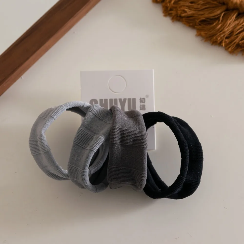 

4pcs/set Macaron Color Hair Rope Set Seamless Korean Style Towel Hair Ties Hair Accessories Cloth Hair Band Elastic Hair Rings