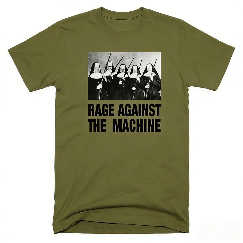 Men T Shirt Rage Against The Machine Nuns with Guns Rap-Metal Band