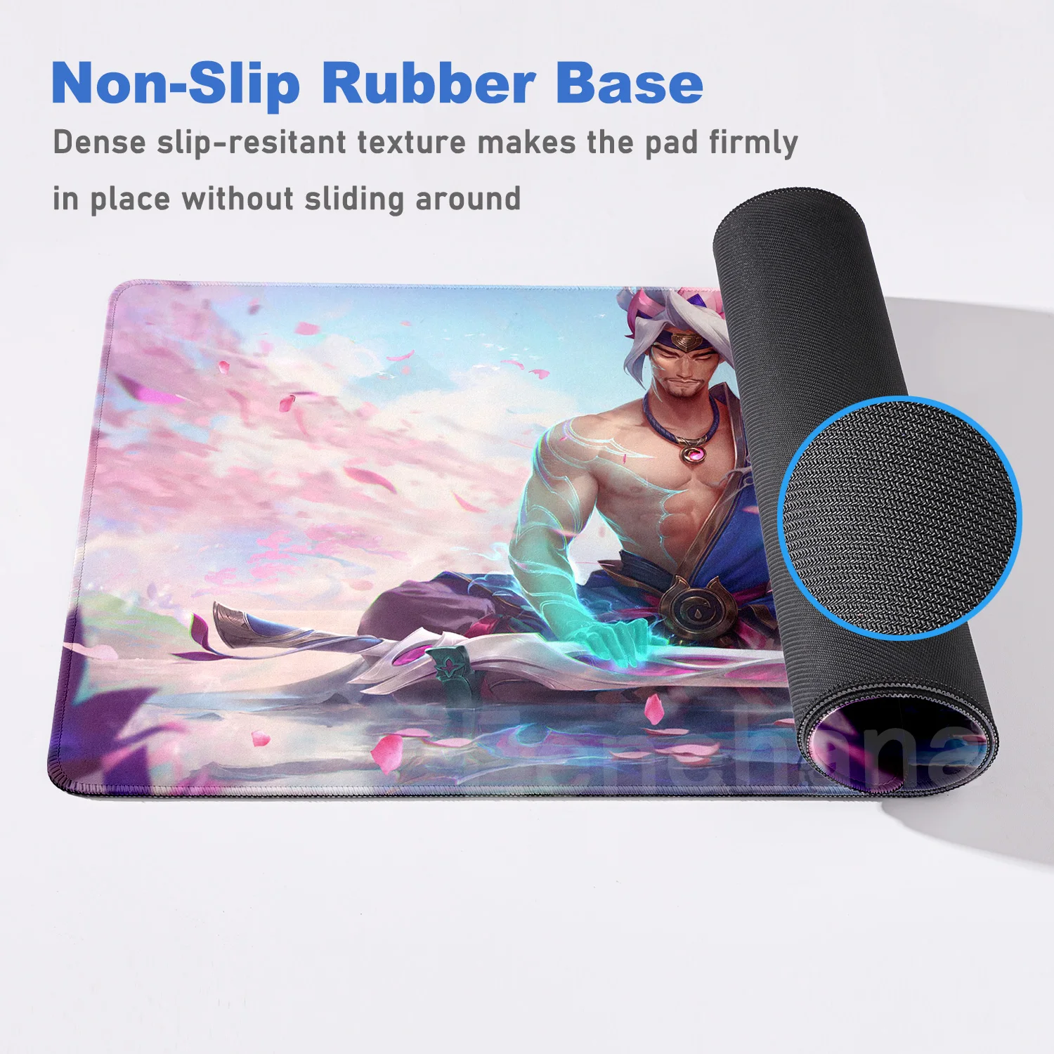 Alas Mouse Gaming League Of Legends Anti-selip Alas Keyboard Permainan Kantor Penebalan Alas Mouse Besar Aksesori Permainan Alas Meja