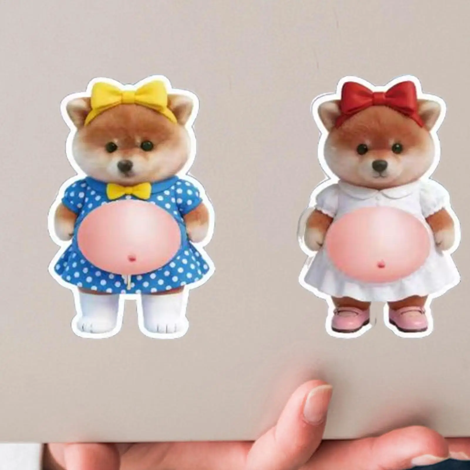 

Cartoon Stickers 2 Pieces Soft Belly Sensory Decals Kids Stickers 3D Squeeze Toy for Children Girls Teens Students Scrapbooking