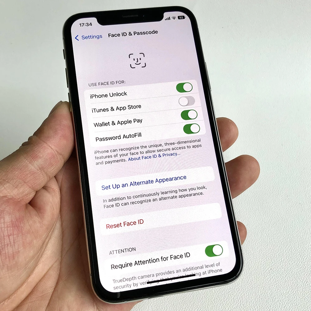 هاتف Apple iPhone XS المحمول الأصلي بشاشة 5.8 بوصة وذاكرة وصول عشوائي 4 جيجابايت وذاكرة قراءة فقط 64 جيجابايت/256 جيجابايت A12 بيونيك 4G LTE هاتف محمول غير مقفول معرف الوجه يعمل