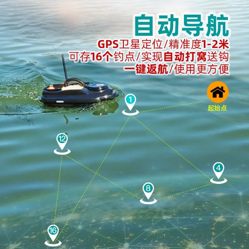 Auto Return Remote Feeder Boat RC Control for Carp Fishing Outdoor Angling Practical Fishing Equipment
