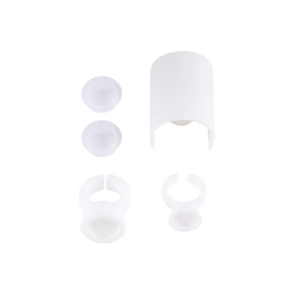 Kit d'outils de maquillage blanc pour greffage de cils, palette de cils à main, outil d'extension de cils, anneaux de tasse d'encre, supports de colle pour cils