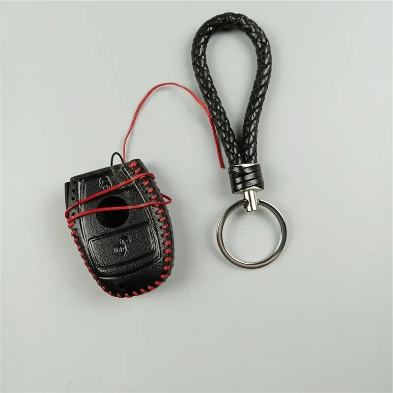 For Mercedes Benz A C E S Class GLK GLA CLA GLC Car Hand Sewing  Key Bag Case Cover Shell Interior Accessories Leather Modified