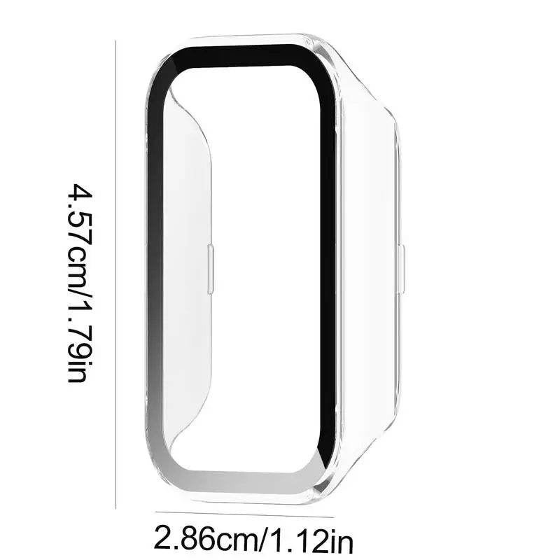 Hard PC Case Glass For Xiaomi Mi band 8 Active for Redmi Smart band2 Full Cover Screen Protector Frame Bumper Shell