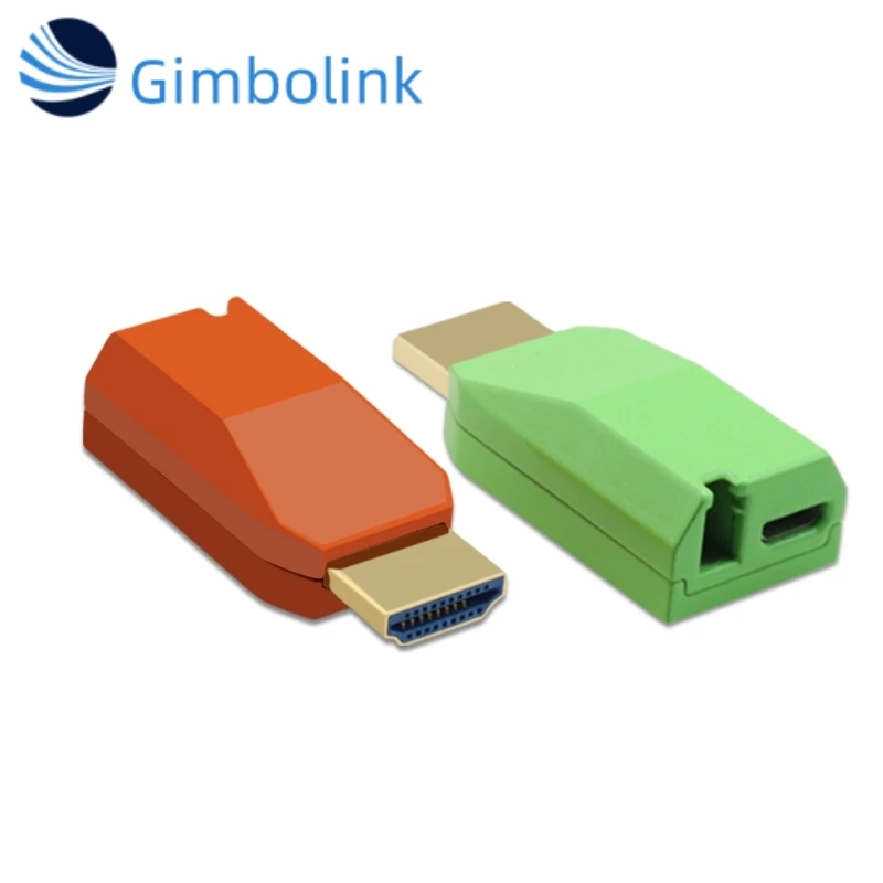Gimbo Mini 4K/60Hz HDMI2.0 Over Single-Core Multimode Fiber Optic Extender LC Port HD-MI 2.0 OM4 300m for FTTH Applications