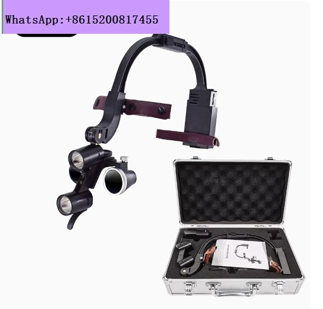 

Dental 2.5X 3.5X 5X 6X Optional Loupe Magnification Binocular Surgical Magnifier with Headlight LED Light Dentist Medical Loupes
