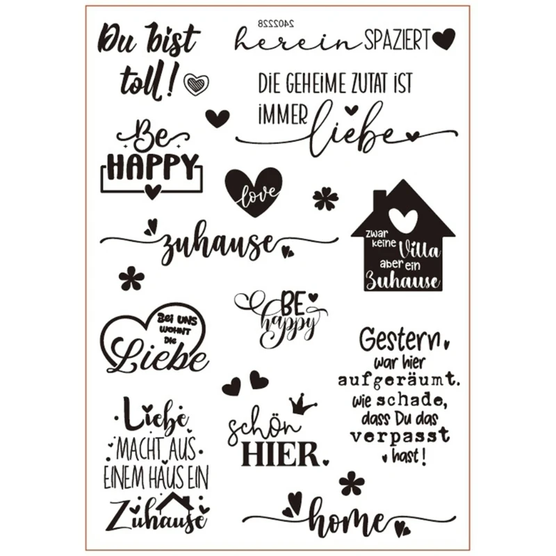 Water Resistant Rub On Sticker for Candle Glassware Furniture 5.8x8.27Inch Water Transfer Decorative Sticker