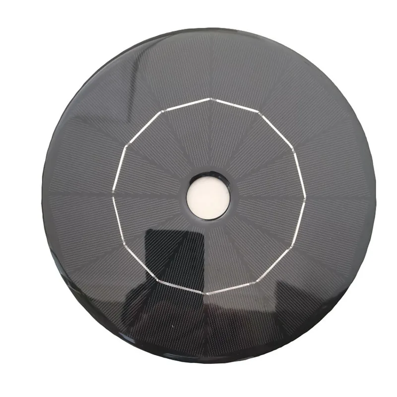 Round Hollow Solar Panel Epoxy resin Customizable Mono Silicon Solar Module For Garden Light Lawn Lamp Landscape Test meter