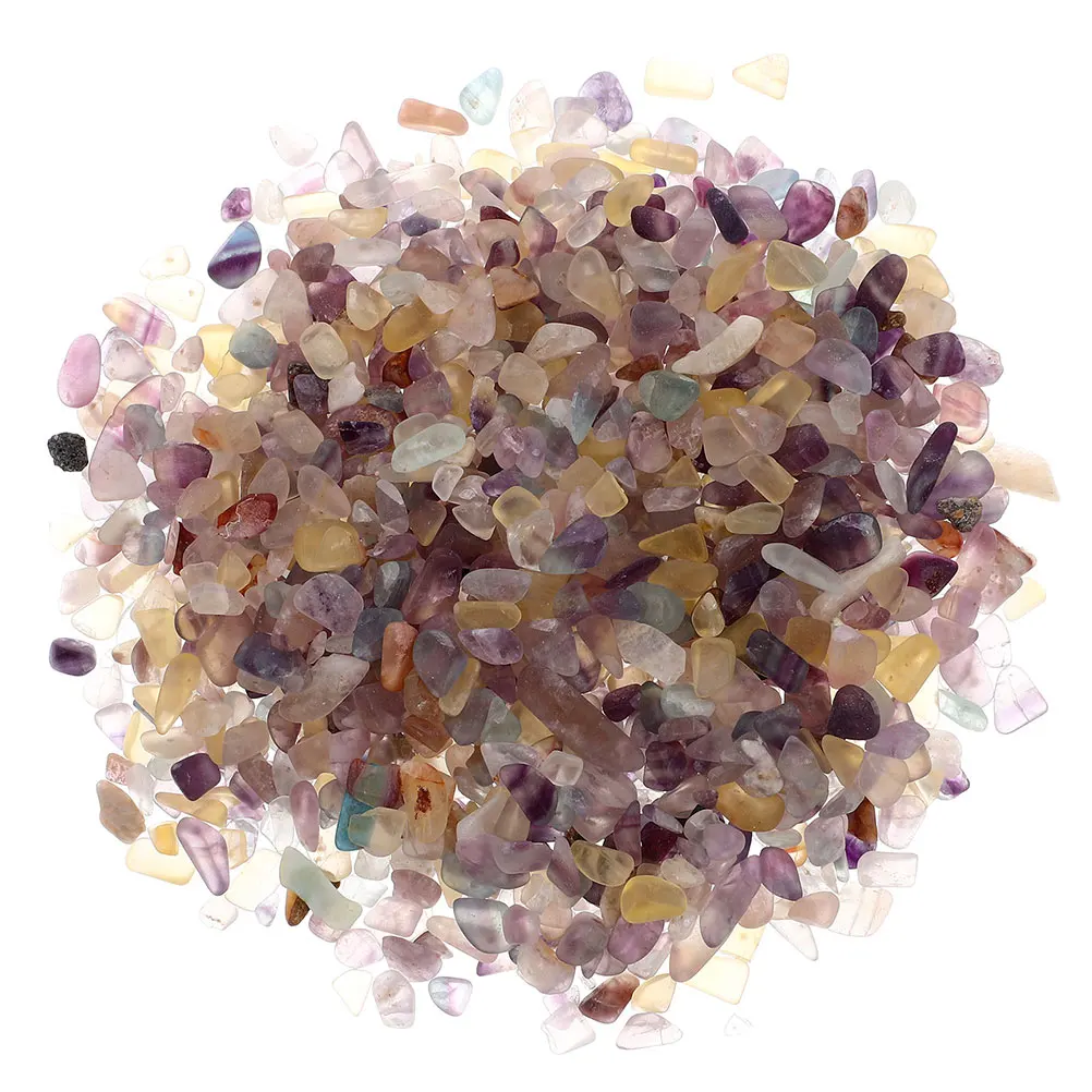 

200g Fish Tank Gravel Decoration Natural Fluorite Chips Vase Fillers Aquarium Pebbles Planter Decor Crystal Stones