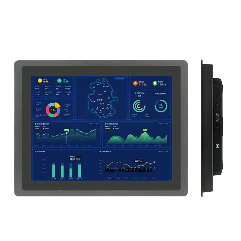15.6 Inch Waterproof Linux Industrial Panel PC Fanless Embedded Touch Screen  HMI Industrial Computer Accessory
