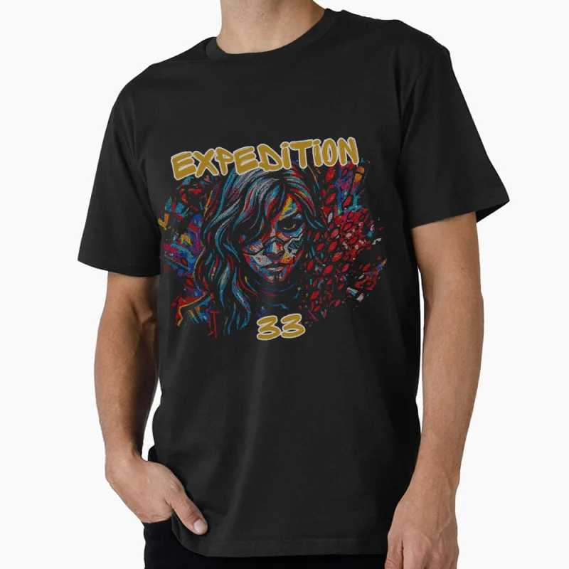 

Retro Graffiti style Expedition 33 Gift T shirt for RPG Gamers 0119 All size Tops Gustave Clair Obscur Graphic print Clothes
